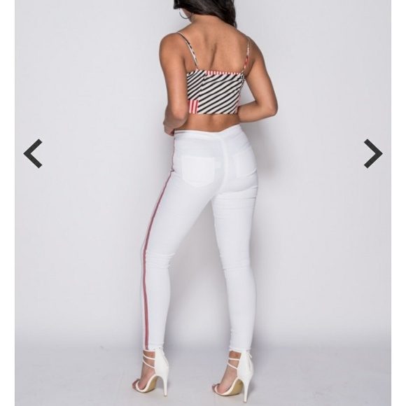 Sz.6 left!! NWT high waisted white jeggings - Picture 3 of 4